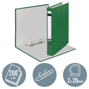 LEITZ Ringbuch 2-Ringe DIN A4 3.5 cm grün