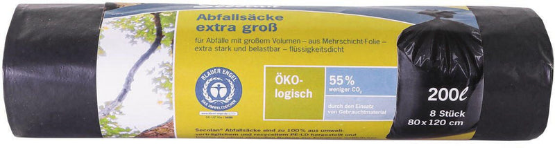 Secolan® Müllbeutel 200,0 l schwarz