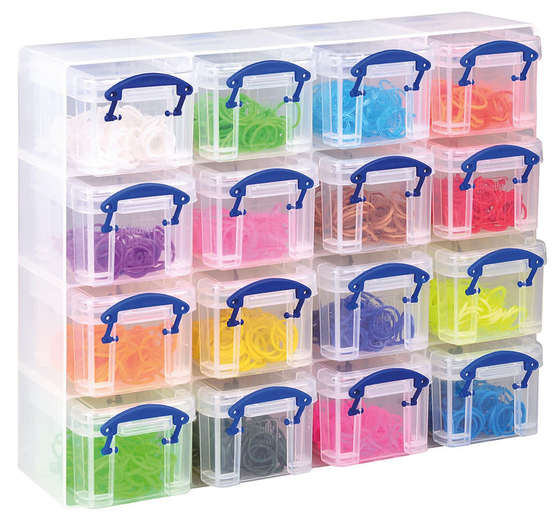 Really Useful Box Aufbewahrungsbox 16x 0,14 l - 28,0 x 8,5 x 22,5 cm transparent