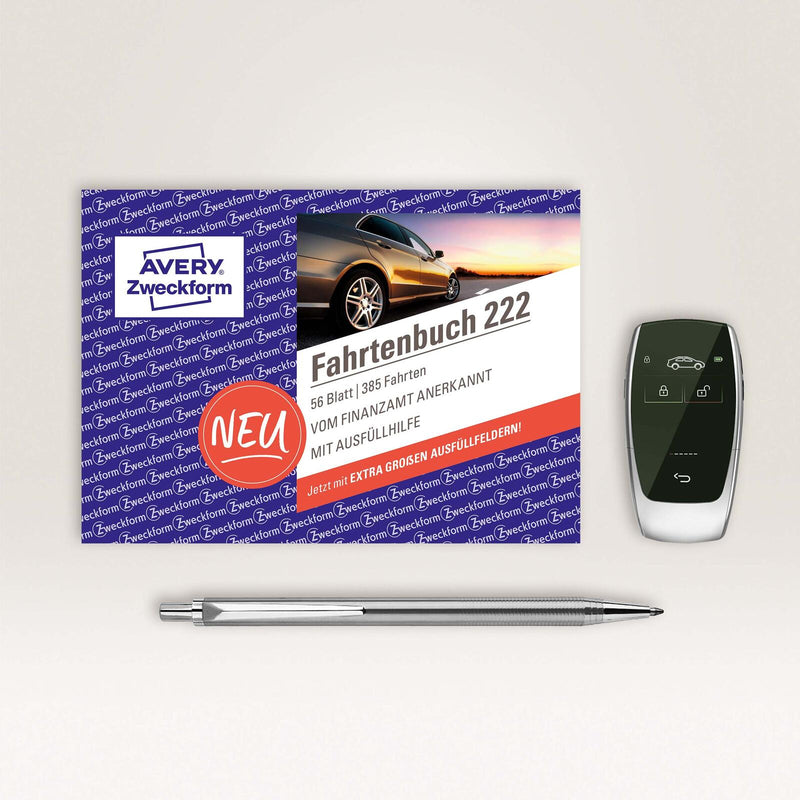 AVERY Zweckform Fahrtenbuch, Pkw mit Kraftstoffverbrauch Formularbücher 222-5 + GRATIS 1 St.
