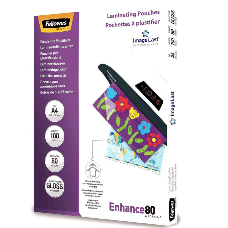 Fellowes Laminierfolien glänzend 80 mikron A4