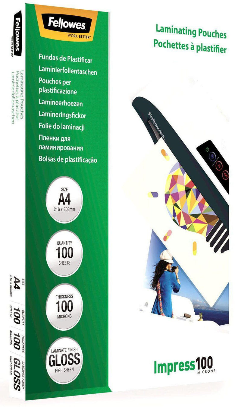 Fellowes Laminierfolien glänzend 100 mikron A4