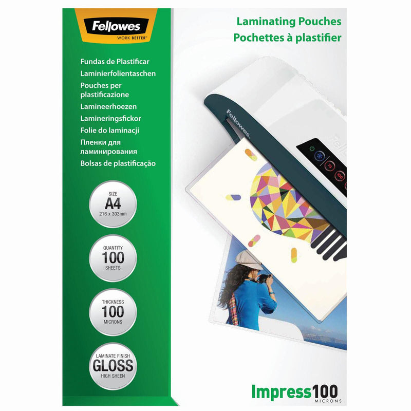 Fellowes Laminierfolien glänzend 100 mikron A4