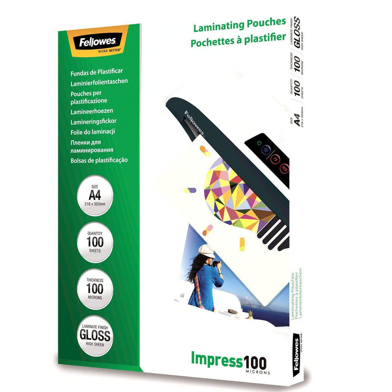 Fellowes Laminierfolien glänzend 100 mikron A4