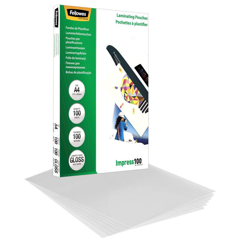 Fellowes Laminierfolien glänzend 100 mikron A4