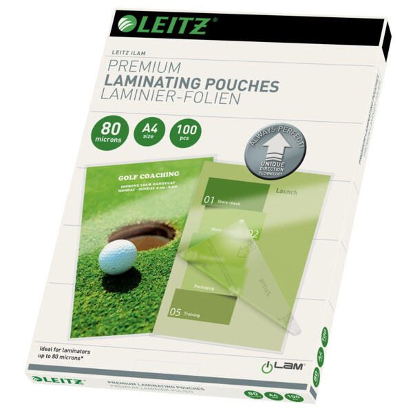 LEITZ Laminierfolien glänzend 80 mikron A4