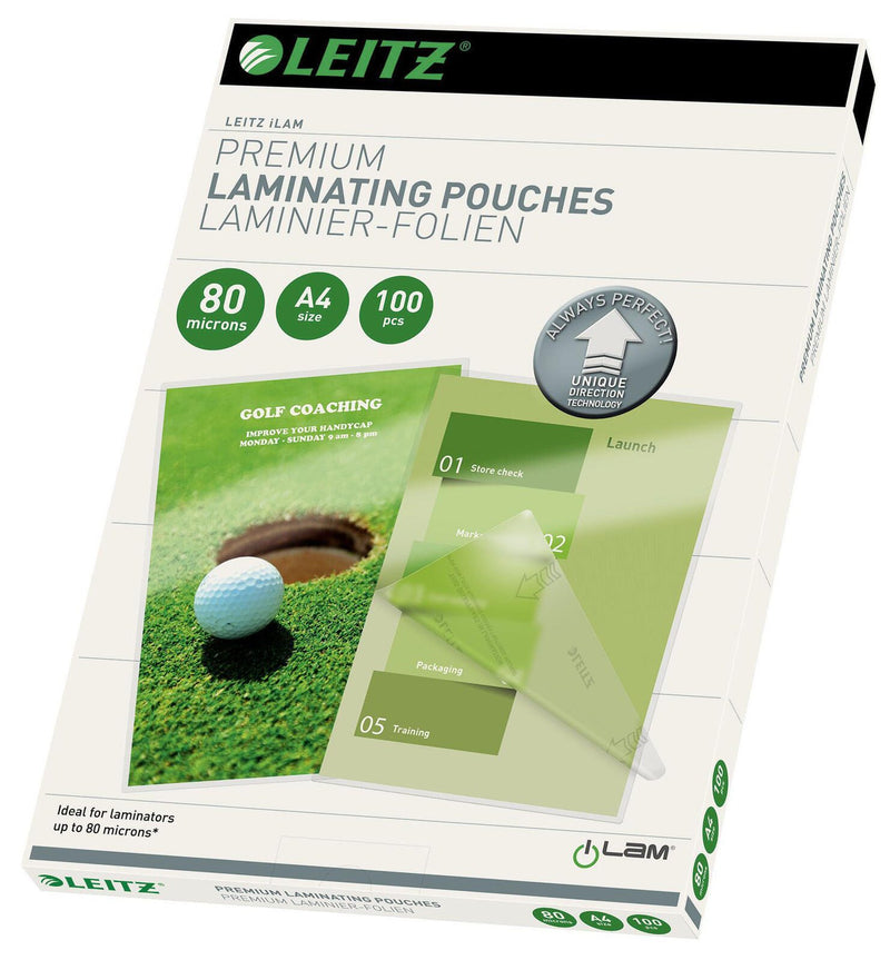 LEITZ Laminierfolien glänzend 80 mikron A4