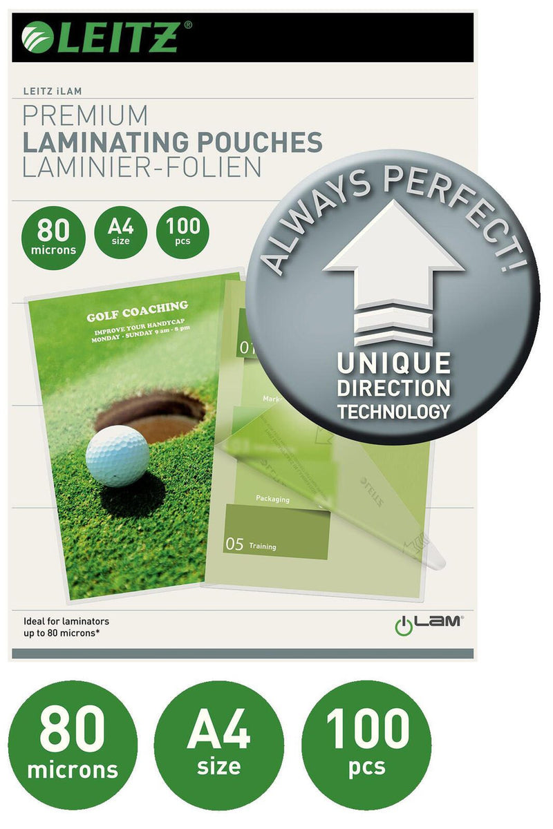 LEITZ Laminierfolien glänzend 80 mikron A4