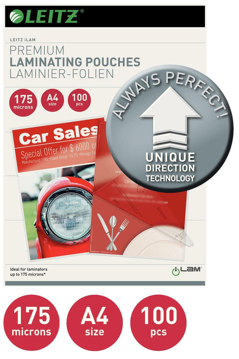LEITZ Laminierfolien glänzend 175 mikron A4
