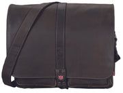 PRIDE & SOUL Umhängetasche Mr. LIAM dunkelbraun bis 38,1 cm (15 Zoll)