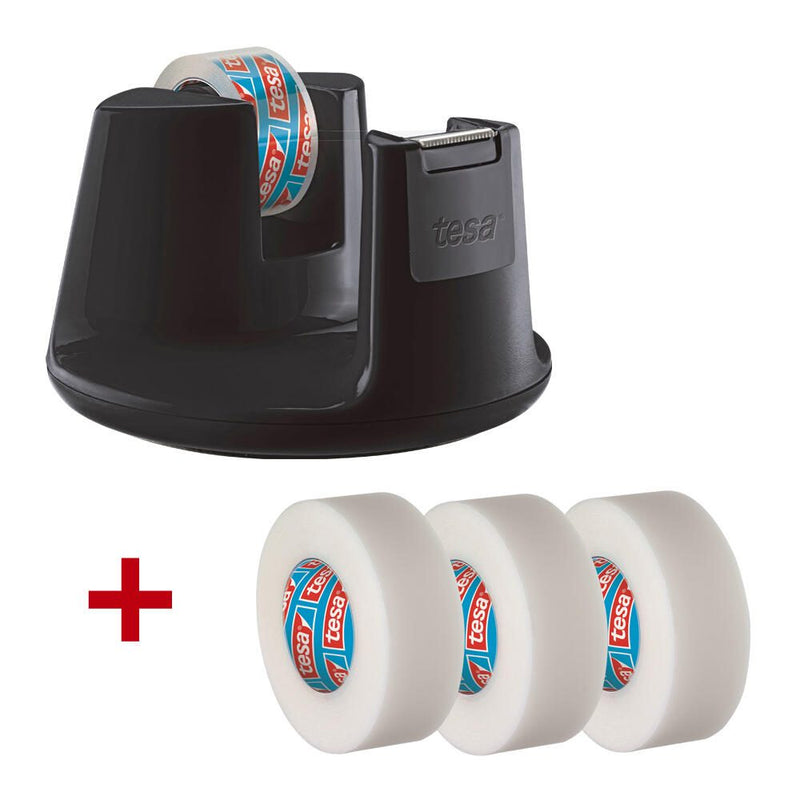 tesa Easy Cut Compact Tischabroller schwarz