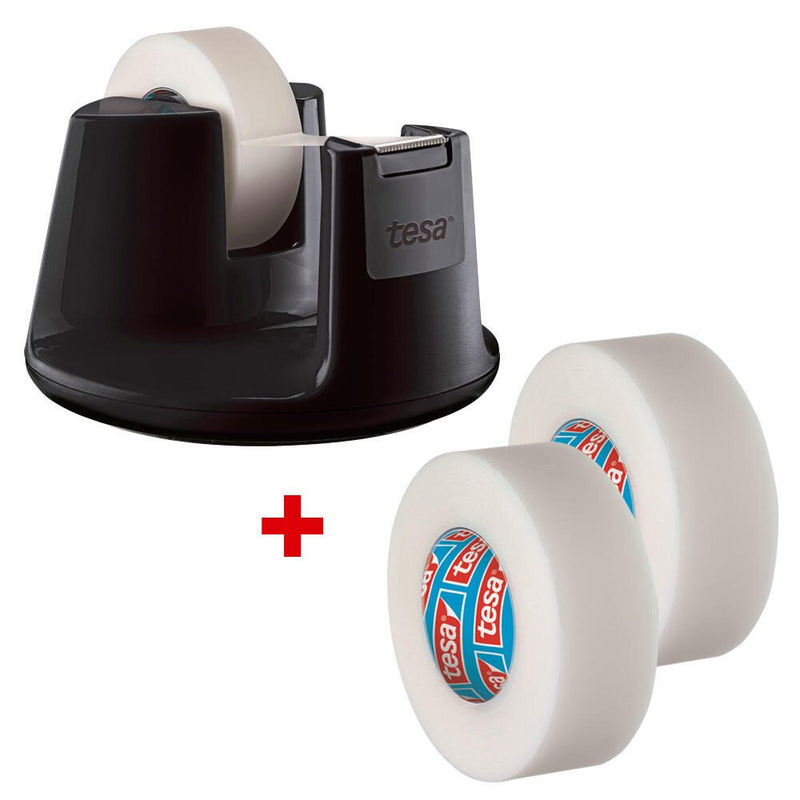 tesa Easy Cut Compact Tischabroller schwarz