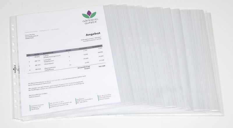 DURABLE Prospekthüllen DIN A4 0.06 mm transparent