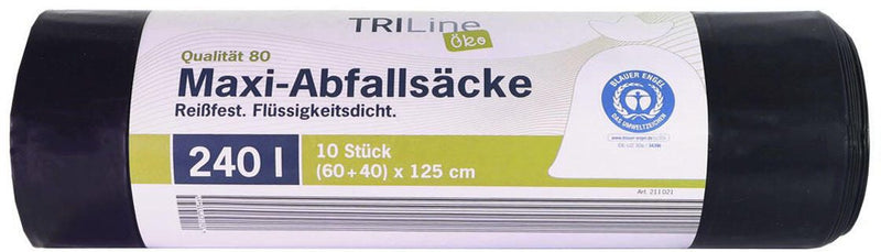TRILine® Schwerlastsäcke 240,0 l schwarz