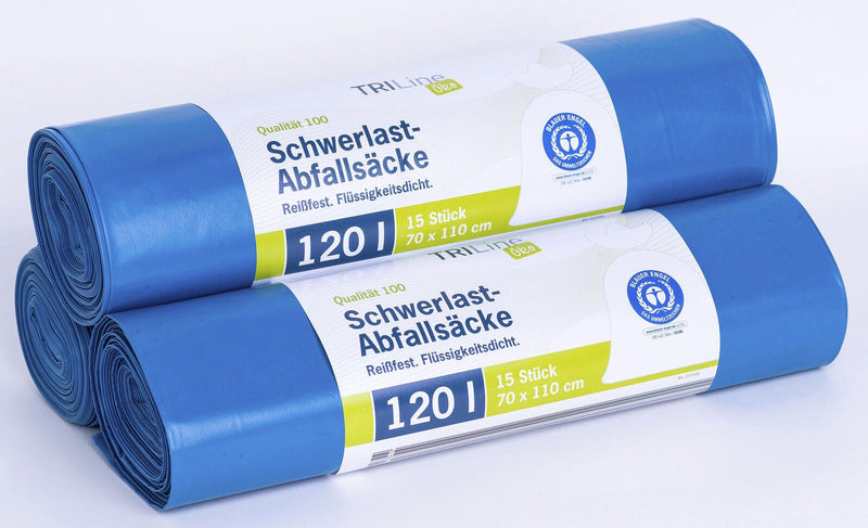 TRILine® Öko Schwerlastsäcke 120,0 l blau