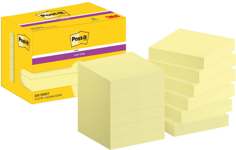 Post-it® Super Sticky Haftnotizen 4,8 x 4,8 cm