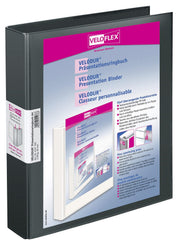 VELOFLEX Präsentationsringbücher 2-Ringe DIN A4 4.6 cm schwarz