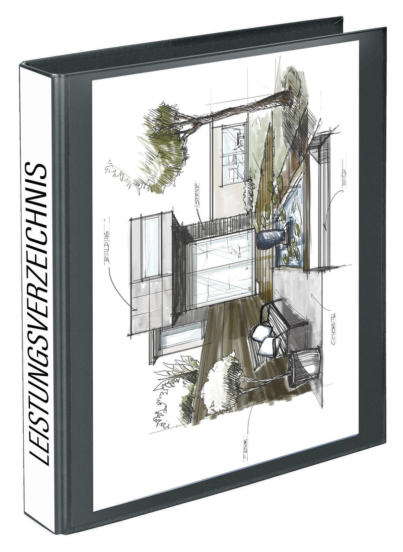 VELOFLEX Präsentationsringbücher 2-Ringe DIN A4 4 cm schwarz