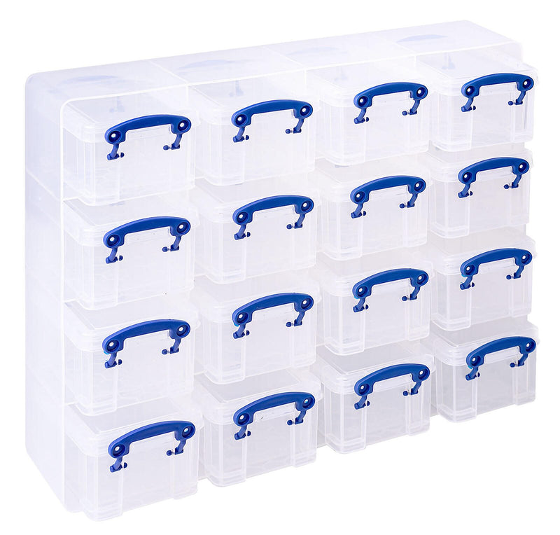 Really Useful Box Aufbewahrungsbox 16x 0,3 l - 37,5 x 12,5 x 31,0 cm transparent
