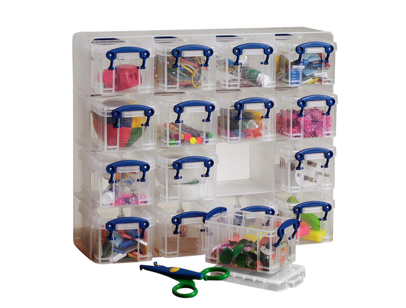 Really Useful Box Aufbewahrungsbox 16x 0,3 l - 37,5 x 12,5 x 31,0 cm transparent