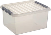sunware® Aufbewahrungsbox Q-line 36,0 l - 50,0 x 40,0 x 25,5 cm transparent