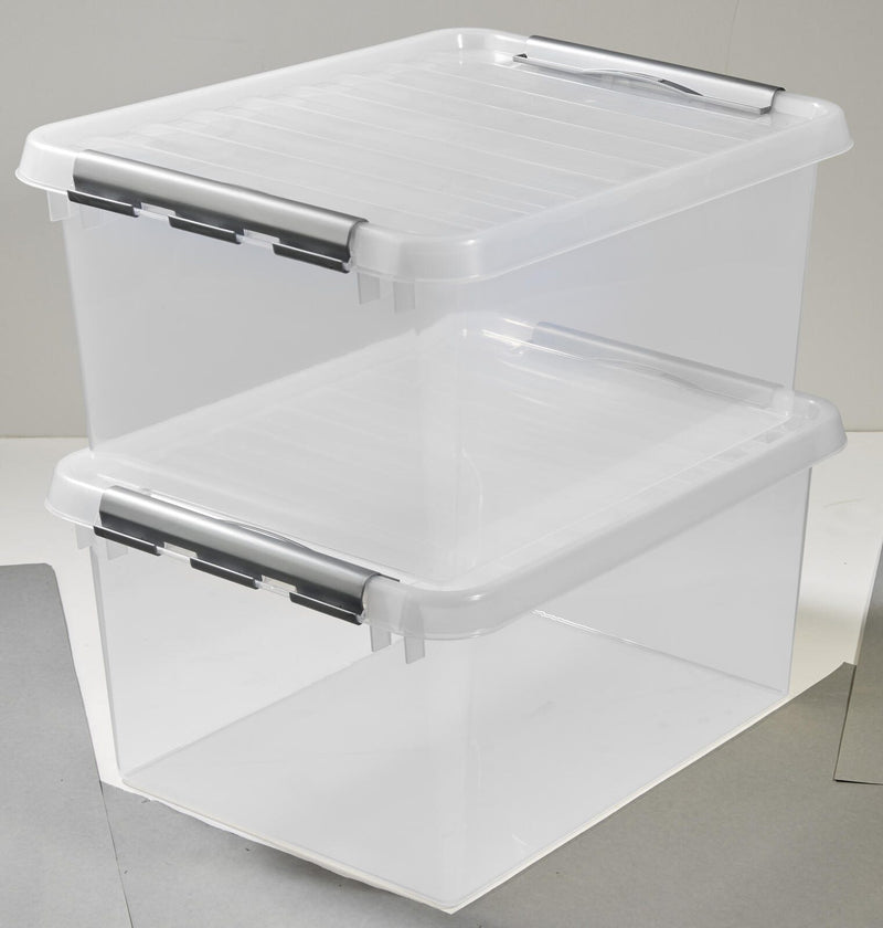 sunware® Aufbewahrungsbox Q-line 36,0 l - 50,0 x 40,0 x 25,5 cm transparent