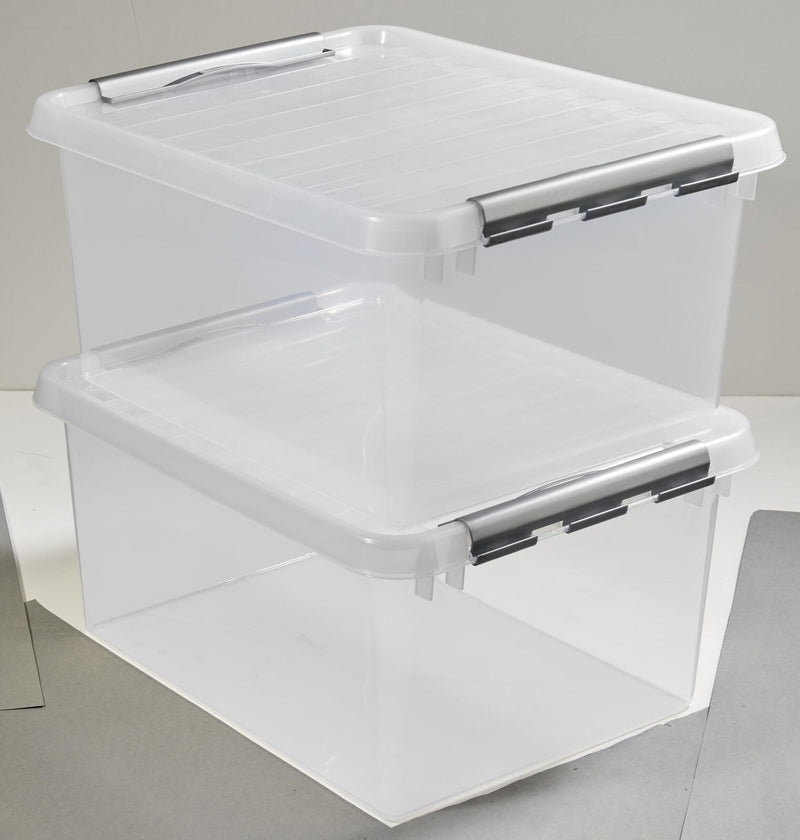 sunware® Aufbewahrungsbox Q-line 36,0 l - 50,0 x 40,0 x 25,5 cm transparent