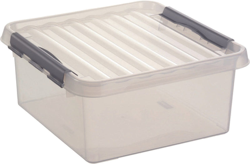 sunware® Aufbewahrungsbox Q-line 18,0 l - 40,0 x 40,0 x 18,0 cm transparent