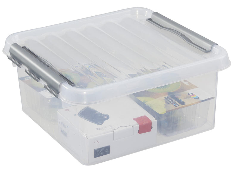 sunware® Aufbewahrungsbox Q-line 18,0 l - 40,0 x 40,0 x 18,0 cm transparent
