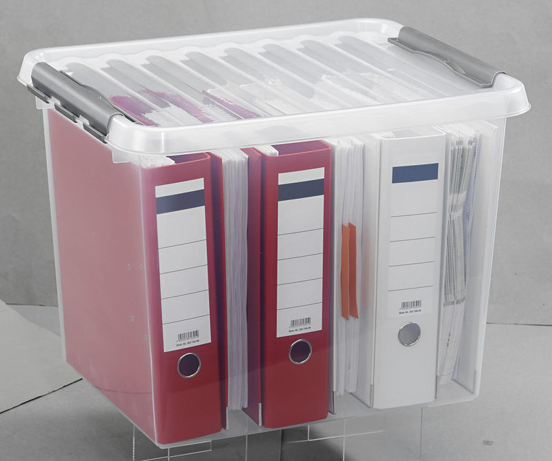 sunware® Aufbewahrungsbox Q-line 52,0 l - 50,0 x 40,0 x 38,0 cm transparent