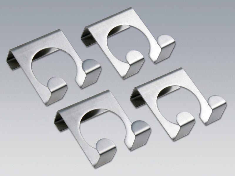 chg Türhaken silber Edelstahl 4,5 x 4,0 x 5,5 cm 4x 2 Haken