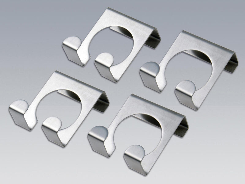 chg Türhaken silber Edelstahl 4,5 x 4,0 x 5,5 cm 4x 2 Haken
