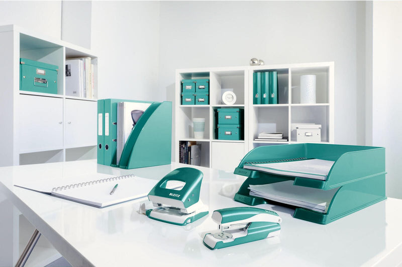 LEITZ Ordner Rückenbreite 8 cm DIN A4 Karton eisblau