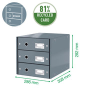 LEITZ Schubladenbox 60480023 DIN A4 29,0 x 36,0 x 28,3 cm