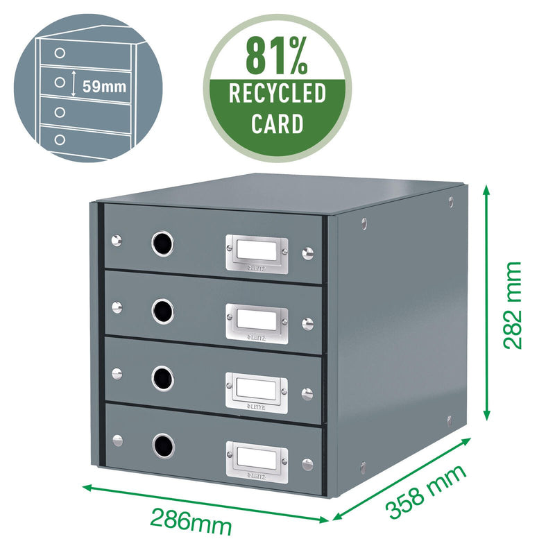 LEITZ Schubladenbox 60490036 DIN A4 29,0 x 36,0 x 28,3 cm