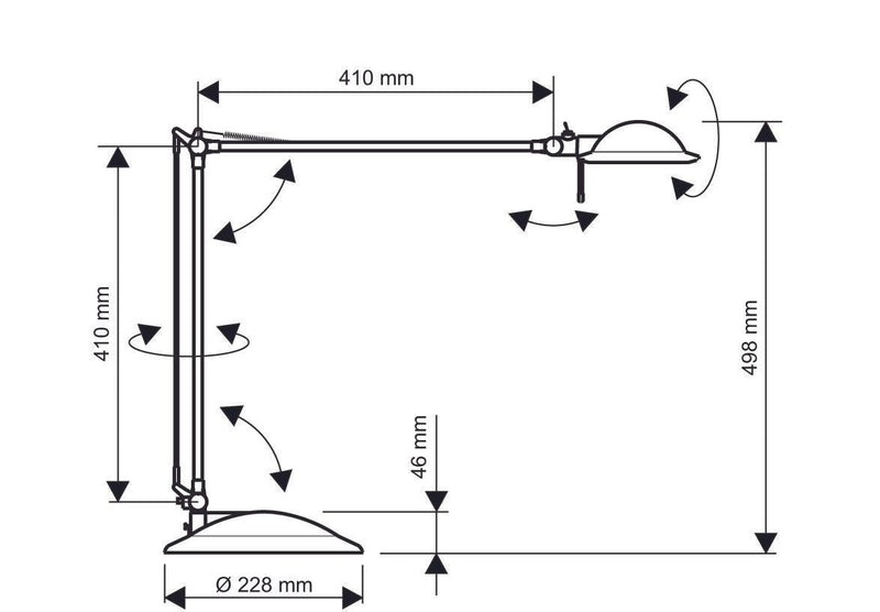 MAUL MAULbusiness LED-Schreibtischlampe 8.6 W silber