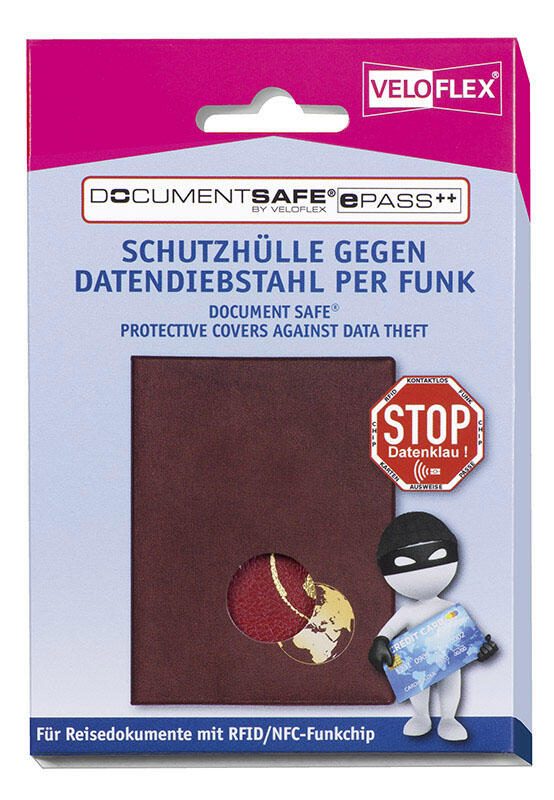 VELOFLEX Dokumentenhülle 10,0 x 13,5 weinrot
