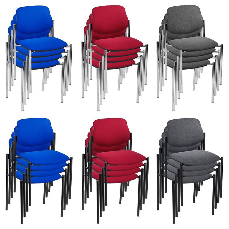 Nowy Styl Besucherstuhl blau/G:schwarz/4