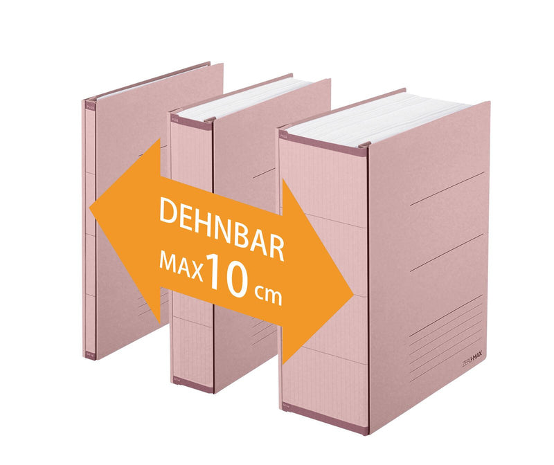 PLUS JAPAN Zero Max Ordner pink Karton 1-10 cm DIN A4
