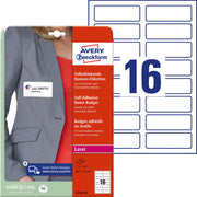 AVERY Zweckform Namensetiketten L4783-20 weiß 88,9 x 31,0 mm