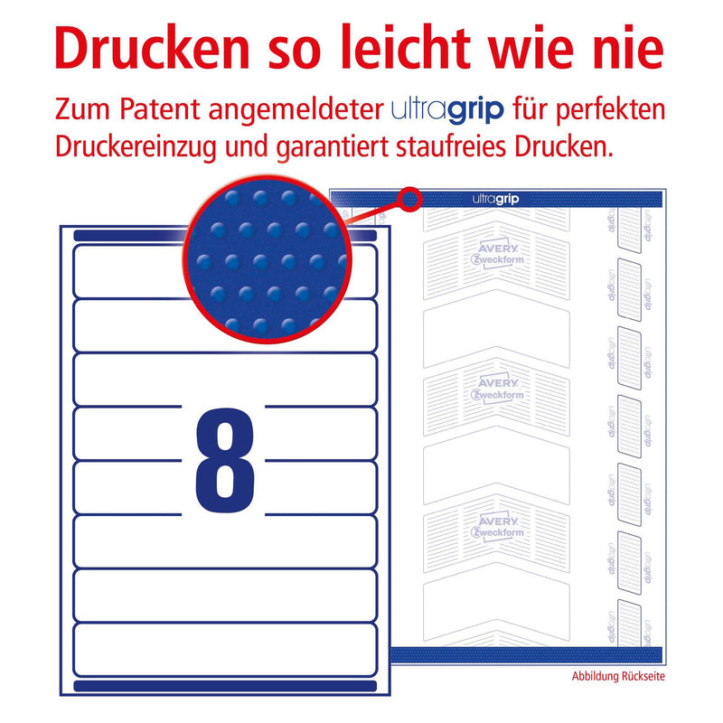 AVERY Zweckform Ordneretiketten 34,0 x 192,0 mm weiß