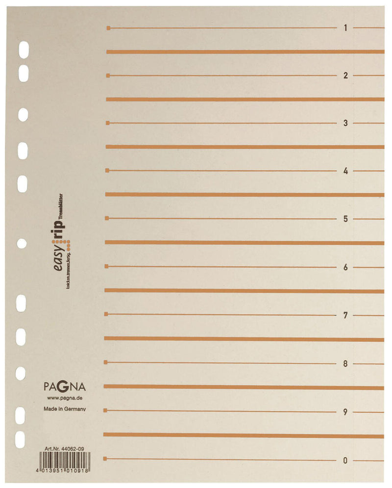 PAGNA Easy Rip Trennblätter 225 g/m² chamois/orange