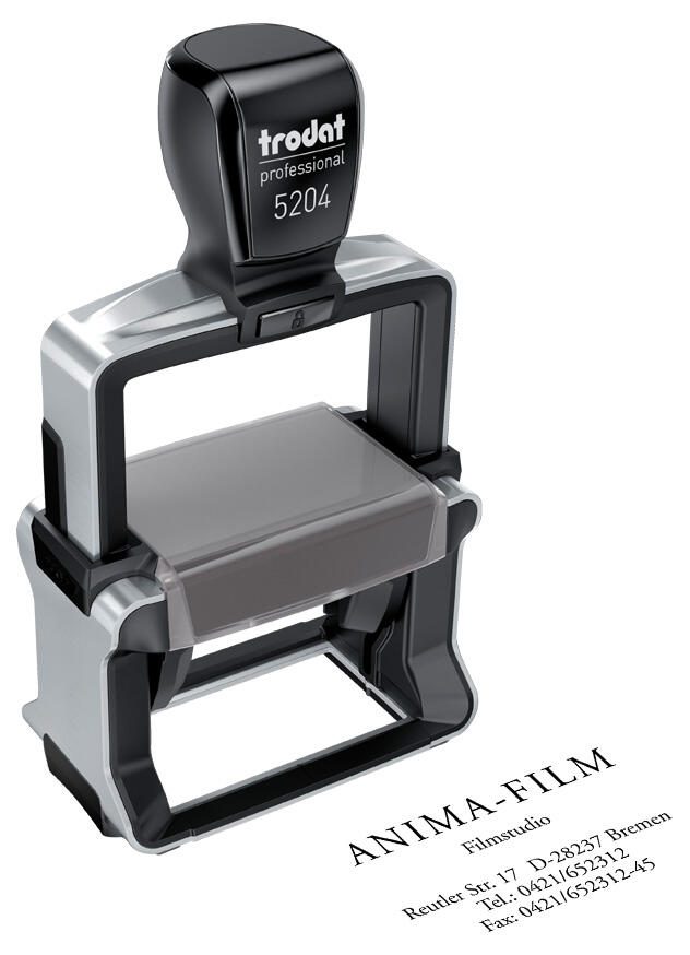 trodat Textstempel, individualisierbar 5204 Edelstahl ohne Logo