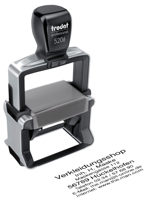 trodat Textstempel, individualisierbar 5206 Edelstahl ohne Logo