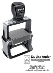 trodat Textstempel, individualisierbar 5206 Edelstahl mit Logo