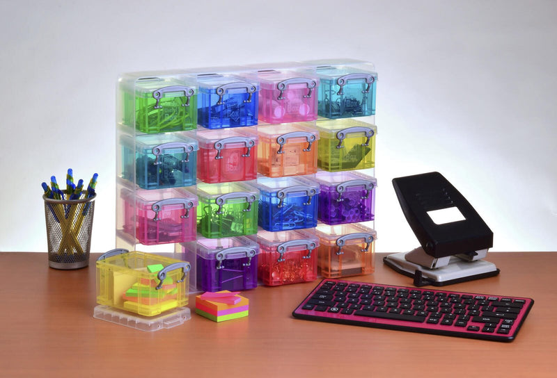 Really Useful Box Aufbewahrungsbox 16x 0,14 l - 28,0 x 8,5 x 22,5 cm transparent, bunt