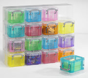 Really Useful Box Aufbewahrungsbox 16x 0,14 l - 28,0 x 8,5 x 22,5 cm transparent, bunt