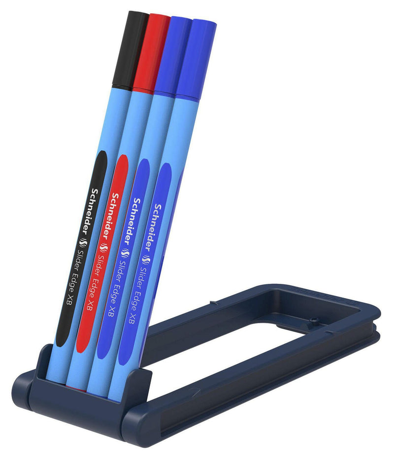 Schneider Kugelschreiber Slider Edge blau Schreibfarbe farbsortiert, 3 St. + GRATIS 1 St.