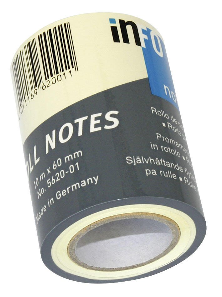 inFO Ersatzrolle Haftnotizen-Rolle 6,0 x 1000,0 cm