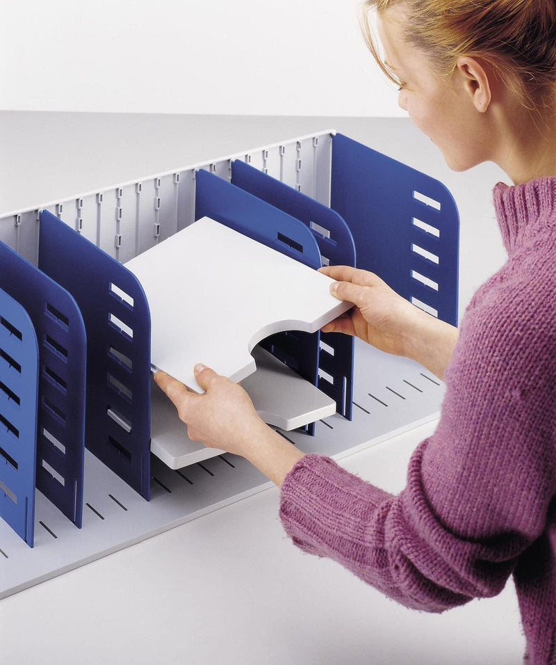 styro styrorac Sortierstation DIN A4 7 -Fach grau/blau